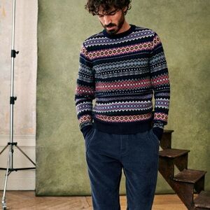 Men’s Navy Fair Isle Sweater